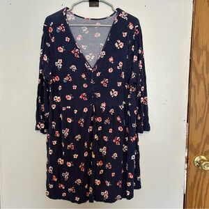 Motherhood Maternity Floral Nursing Top in Blue and Pink